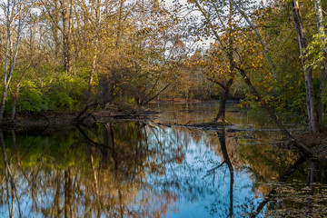 Fototapeta na wymiar Autumn colors on the lake. 