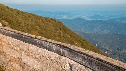Fototapeta na wymiar Beautiful alpine view at the Feuerkogel summit - Ebensee - Traunsee - Salzburg - Austria