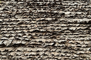 The roof is made of dried leaves for background