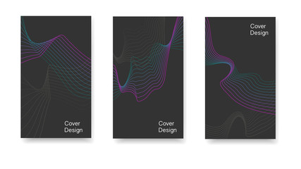 Modern cover with minimalist style. Smooth plastic lines, flight simulation The idea of modern design of the cover, card, corporate identity, printing, packaging