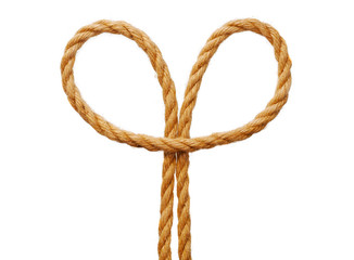 jute rope isolated on white background