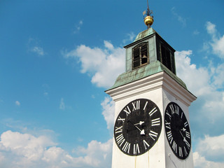 Clock tower reversed clock
