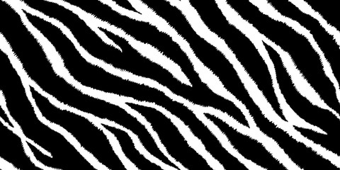 Seamless pattern with zebra print. Vector illustration. Animal fur texture. © InnaPoka