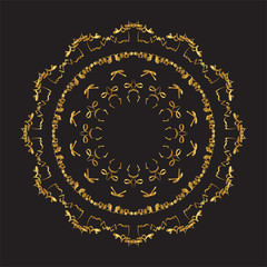 Islamic Art Gold Color for Hand Draw Ornament