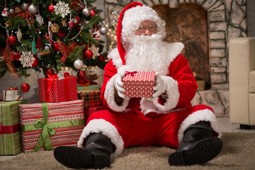 Santa Claus in a room