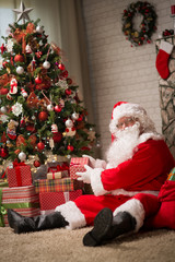 Santa Claus in a room