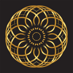 Islamic Art Gold Color for Pencil Draw