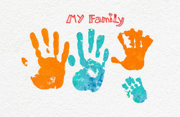 family hand print color