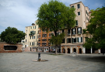 Fototapeta na wymiar Main Square of the Venetian Ghetto