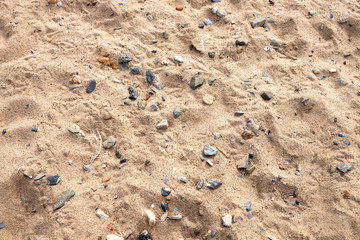 Stack of sand and small pebbles background