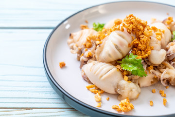 fried squid or octopus with garlic
