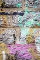 Colored Stone Wall