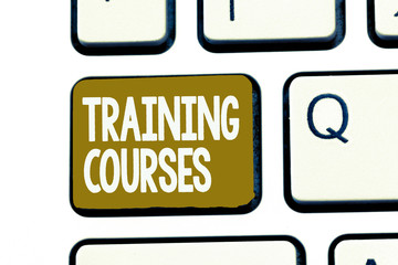 Handwriting text Training Courses. Concept meaning is series of lessons or lectures teaching skills you need.