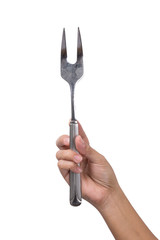 Hand Holding BBQ Cutlery 