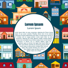 Vector cartoon rent vacation houses