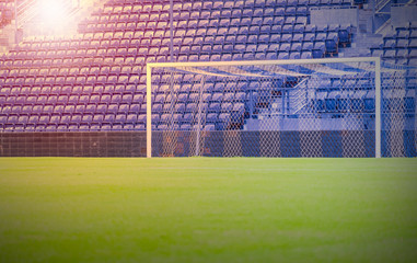 Football field or soccer stadium