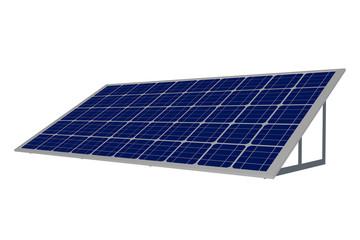 Solar panel isolated on white background - industrial illustration, 3D illustration