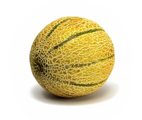 cantaloupe melon isolated on white background