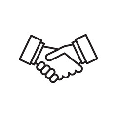 Vector handshake icon. Partnership and agreement icon.