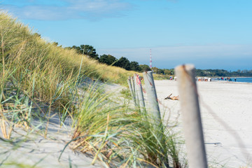 White sand beach and dunes at the shore of the municipality Breege in the north of the Rügen island