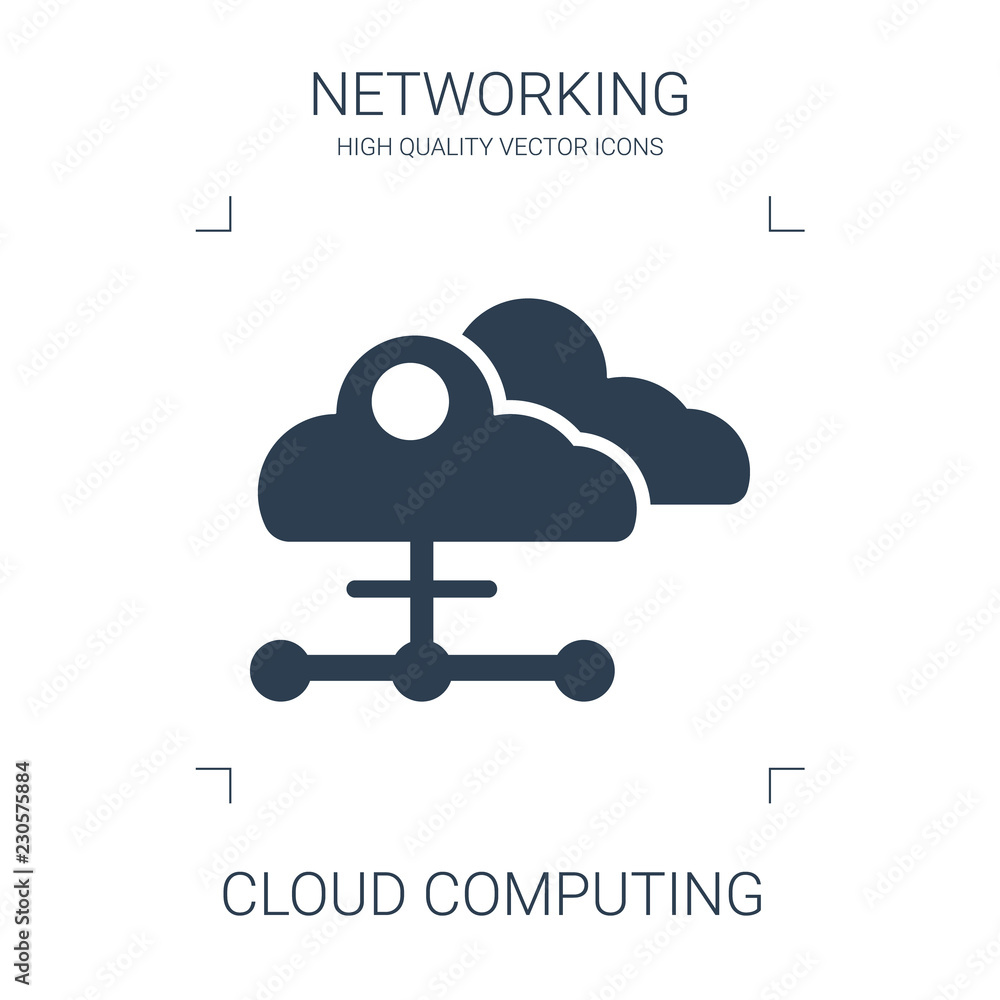 Poster cloud computing icon