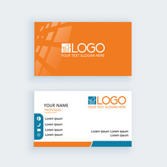 Modern business card template construction building