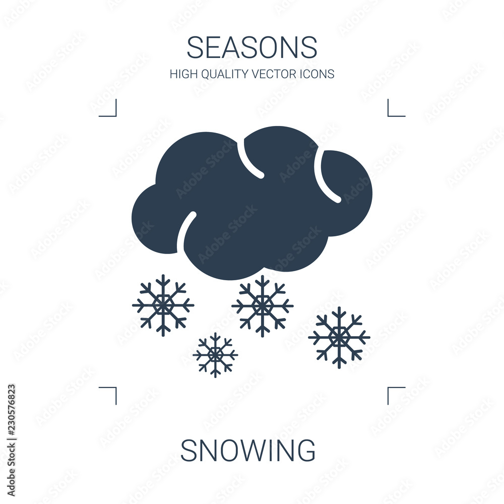 Sticker snowing icon