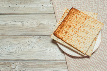 Jewish traditional Passover matzo bread