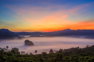 Beautiful Mountain View of Phu Langka National Park  Thailand