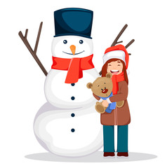 Merry Christmas greeting card, poster or banner