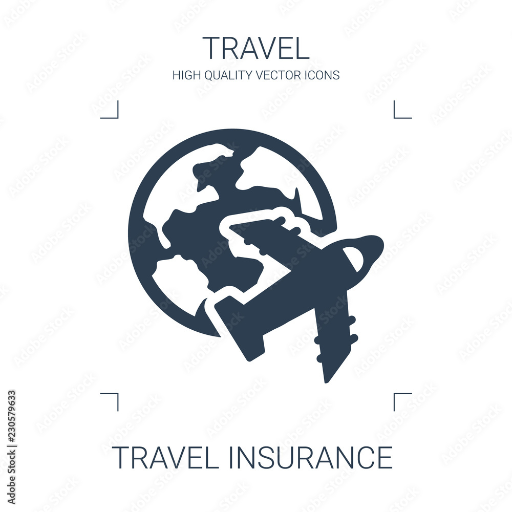 Wall mural travel insurance icon