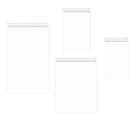 Grid lined wire bound note books - set of US paper formats