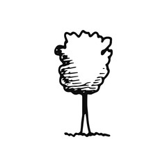 tree. icon isolated object silhouette