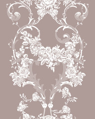 floral lace seamless pattern