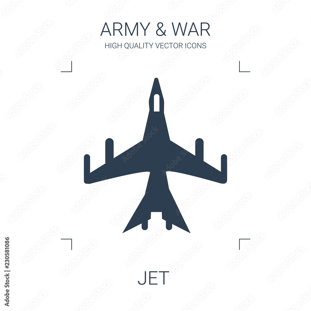 Wall mural jet icon