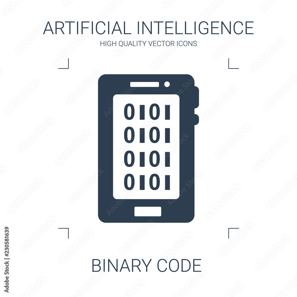 Poster binary code icon