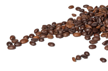 coffee beans isolated on white background