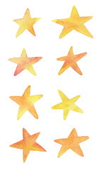 Obraz premium Watercolor collection of stars. 