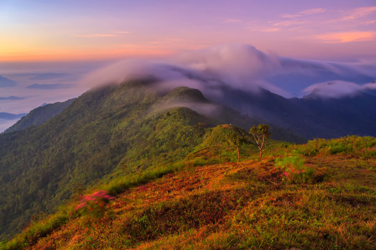 Beautiful Mountain View of Phu Chi Fa , Thailand © rbk365