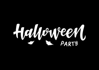 Halloween party vector lettering
