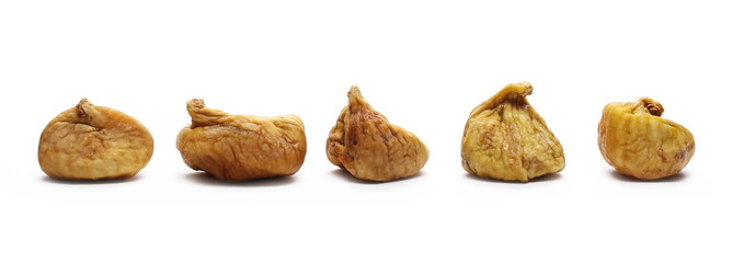 Dry figs isolated on white background