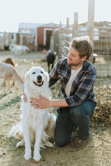 A man and his dog