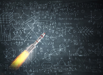 Chalkboard with formulas