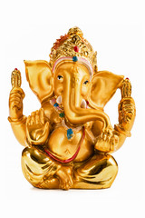 Ganesha statue on white