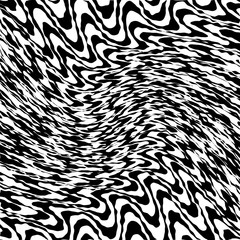 Abstract Warped Black and White Lines Background