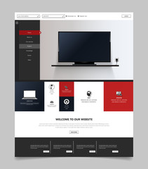 Fototapeta na wymiar Set of effective website template designs. Modern flat design vector illustration concepts of web page design for website and mobile website development. Easy to edit and customize. 