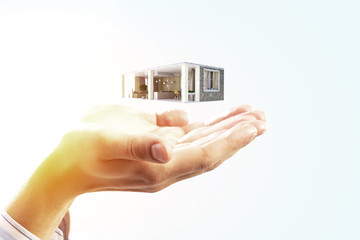 Your dream house design. Mixed media