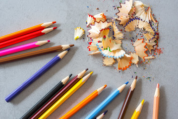 Set of pencils and pencil sharpener