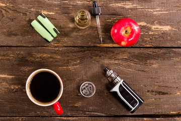 Still life with vape devices