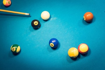 magic 8 ball on the pool table